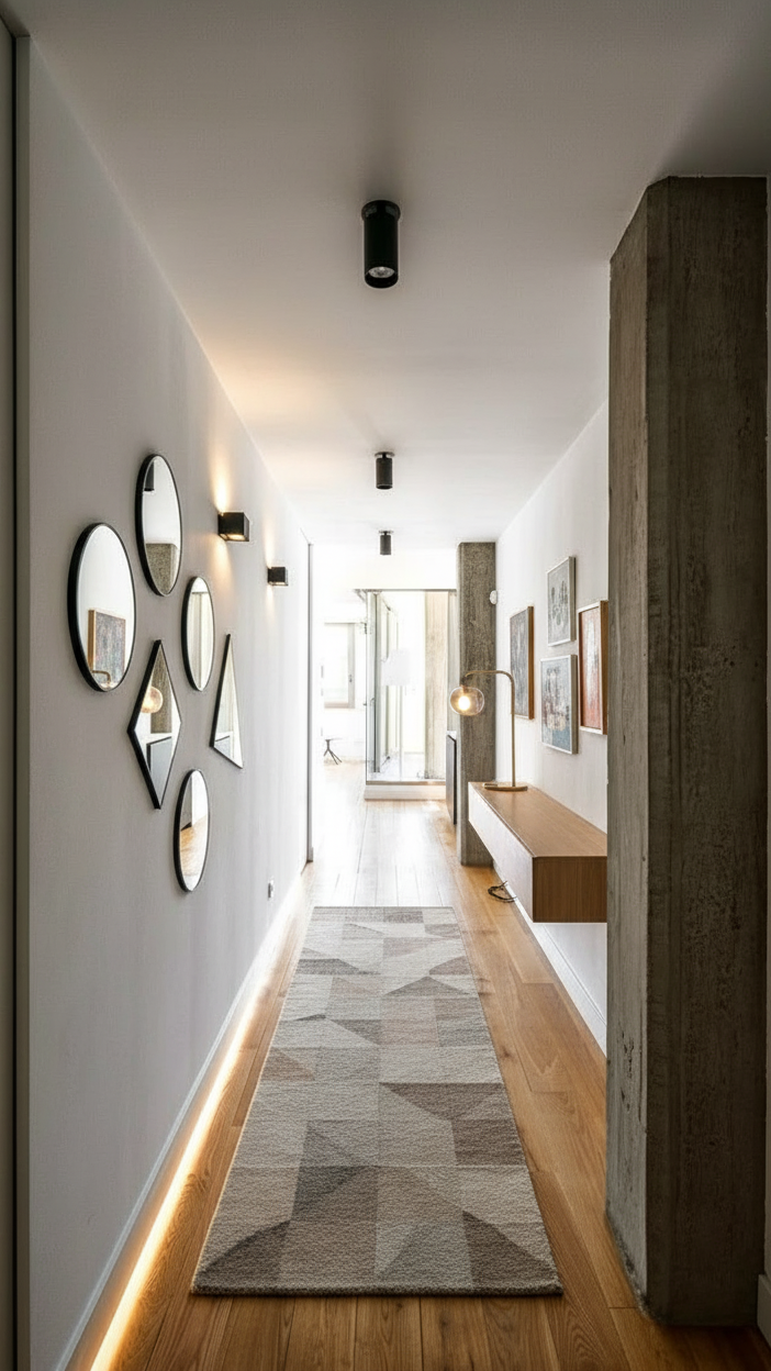 Pasillo decorado
